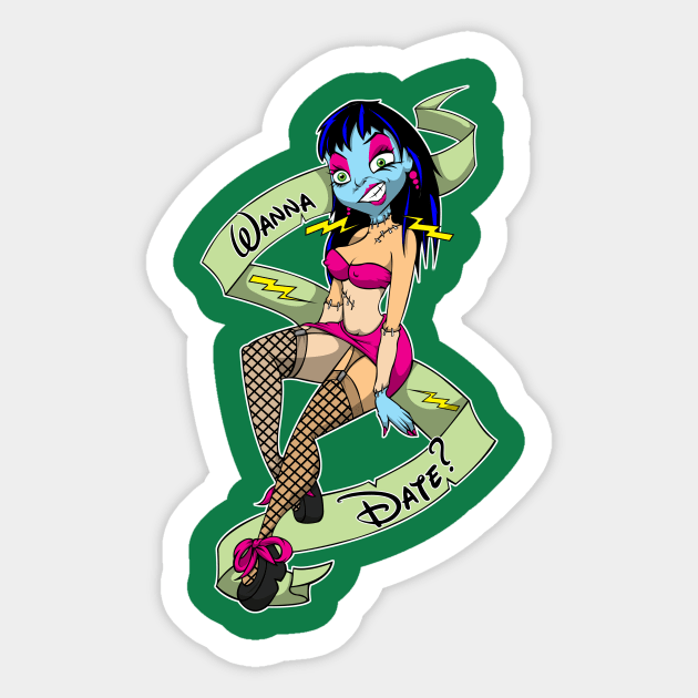 Frankenhooker pinup Sticker by yayzus